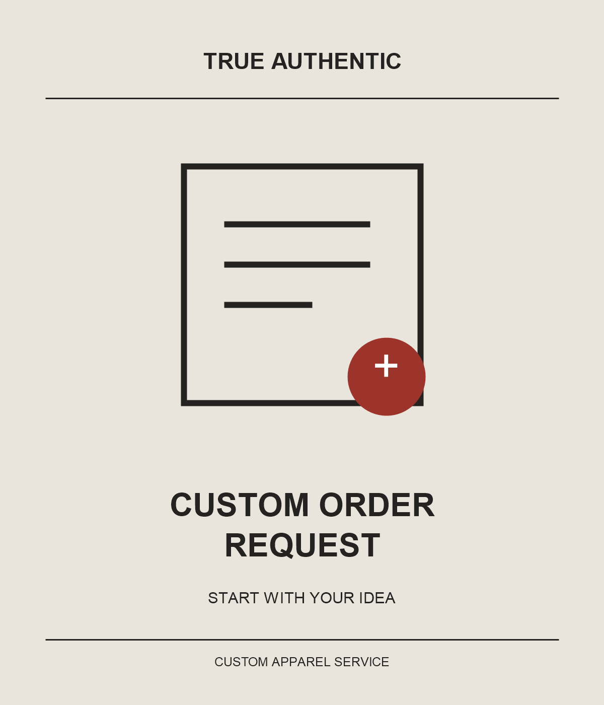 Custom Order Request — custom apparel service illustration