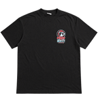 True Authentic black 300GSM heavyweight T-shirt front with Proof of Identity bear chest graphic