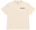 True Authentic cream 300GSM heavyweight cotton T-shirt front with small chest logo