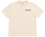True Authentic cream 300GSM heavyweight cotton T-shirt front with small chest logo