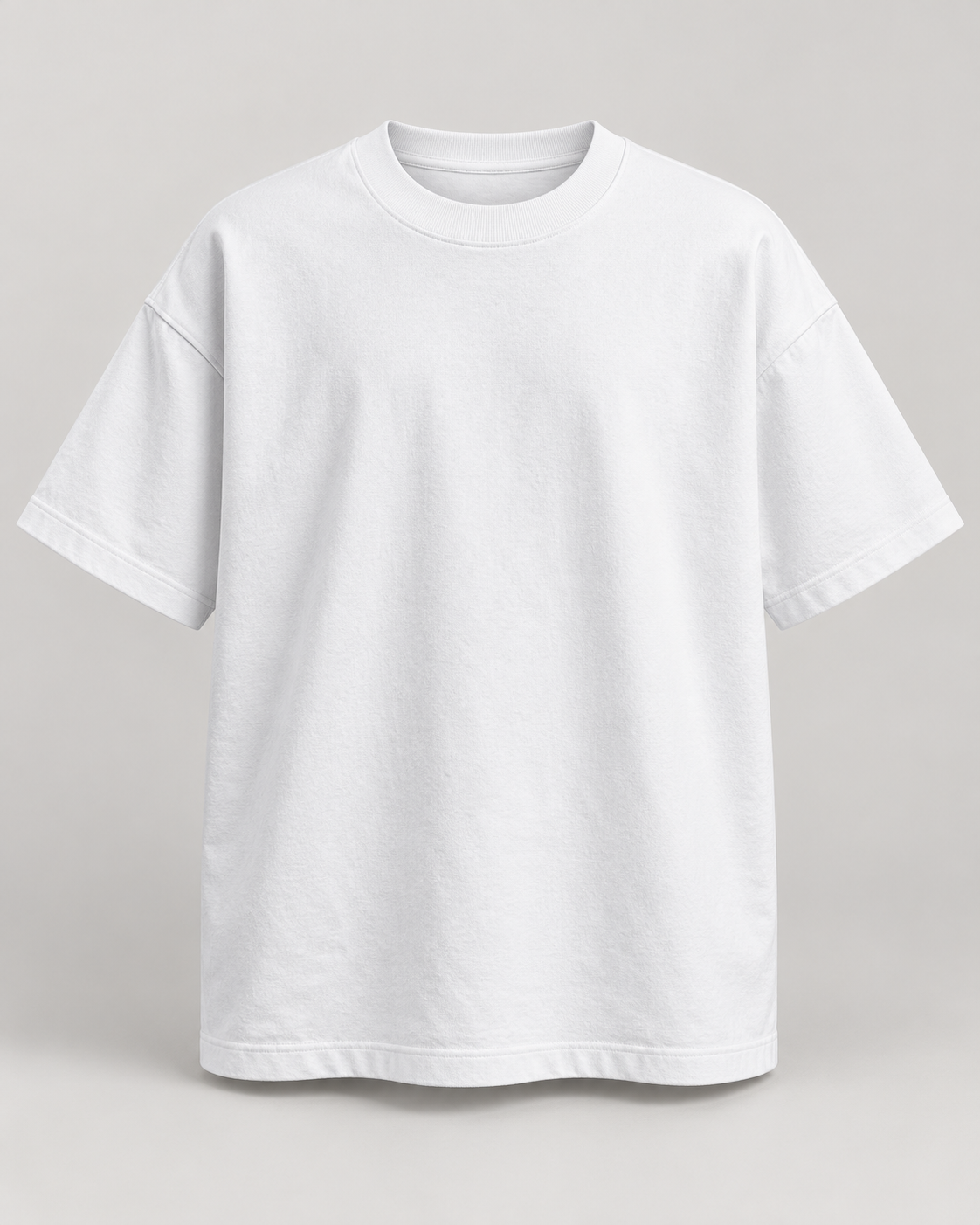Custom 300GSM T-Shirt — illustrative white blank garment mockup