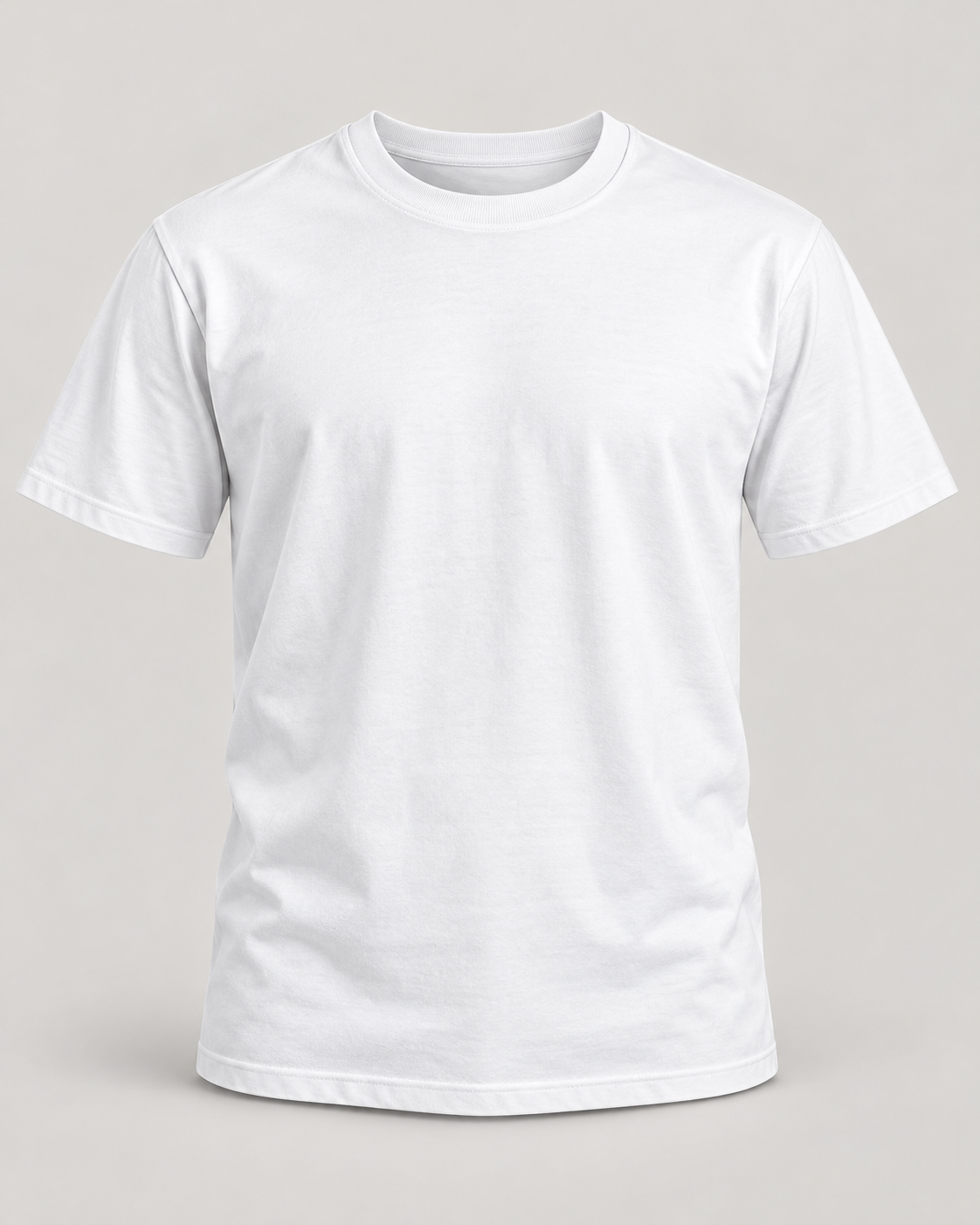 White blank T-shirt — illustrative garment mockup