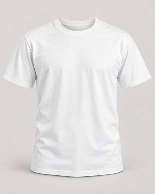 White blank T-shirt — illustrative garment mockup