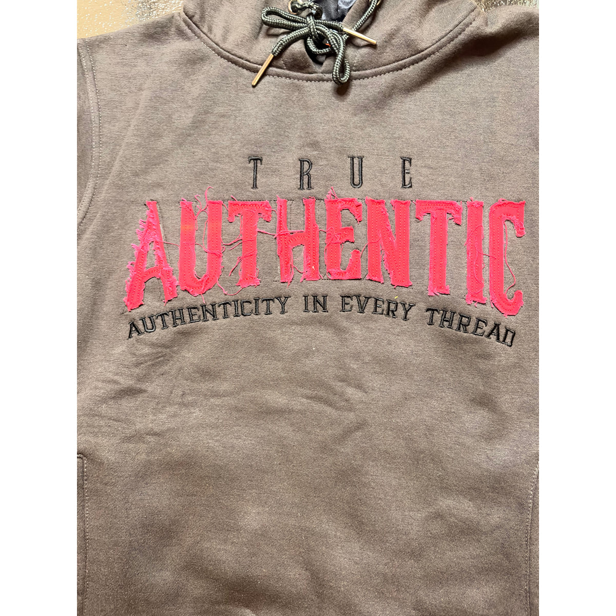 True Authentic Distressed Hoodie