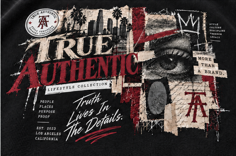 Truth Lives in the Details Graphic T-Shirt — Black — detail view