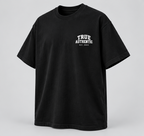 True Authentic Varsity T-Shirt — Black — angle view