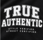 True Authentic Varsity T-Shirt — Black — detail view